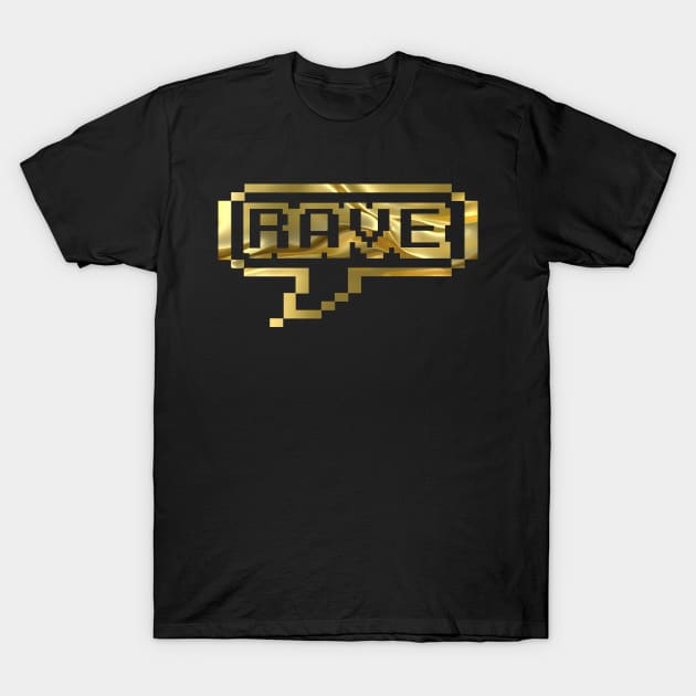 RAVE MUSIC LOVERS - collector gold edition T-Shirt by BACK TO THE 90´S